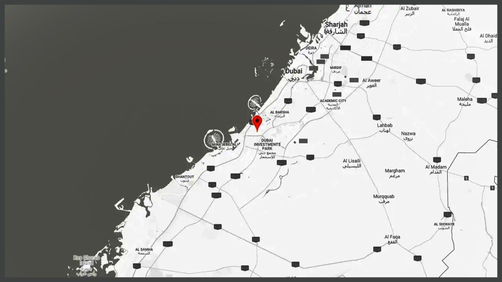 Azizi Berton Apartments at Al Furjan location map