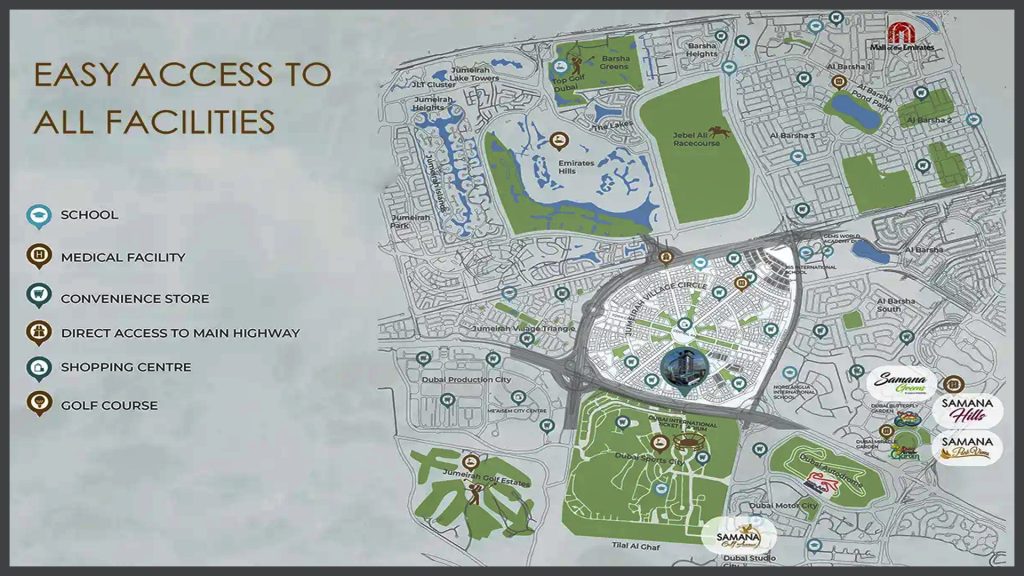 Samana Waves at Jumeirah Village Circle master plan