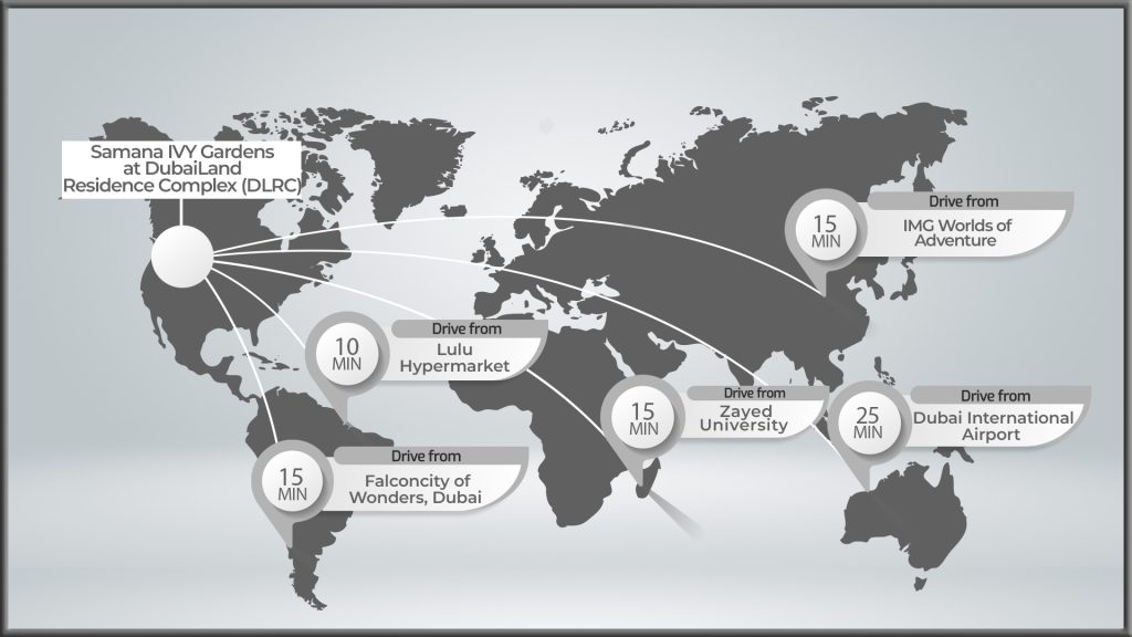 Samana IVY Gardens Location Map