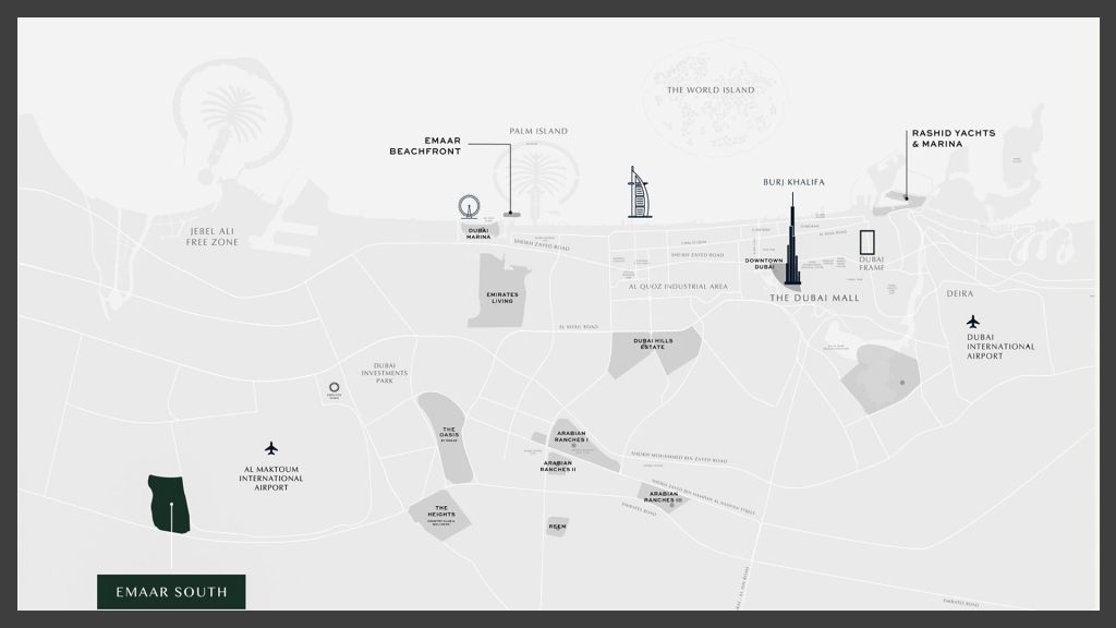 Golf Lane At Emaar South Location Map