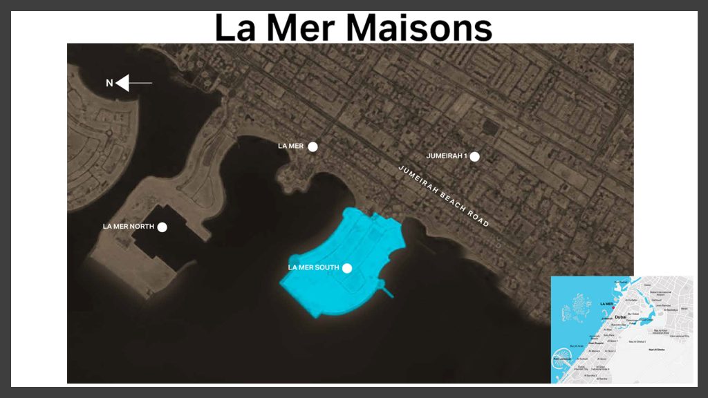 La Mer Maisons by Meraas Location Map