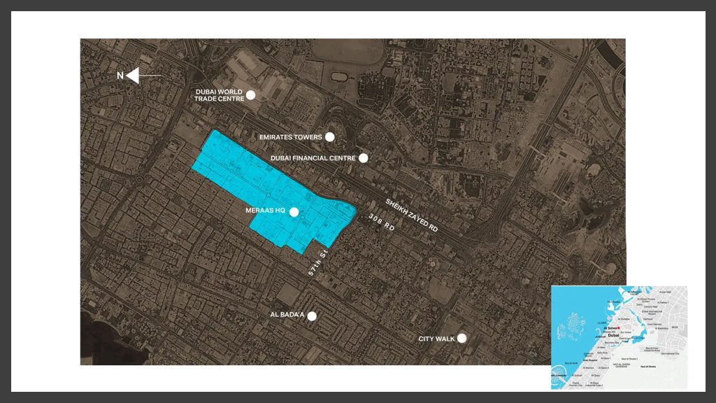 Jumeirah Garden City Plots by Meraas location