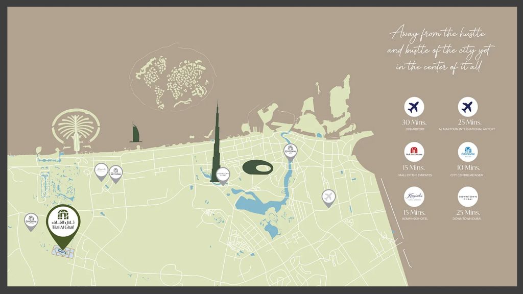 Amara by Majid Al Futtaim at Tilal Al Ghaf location map