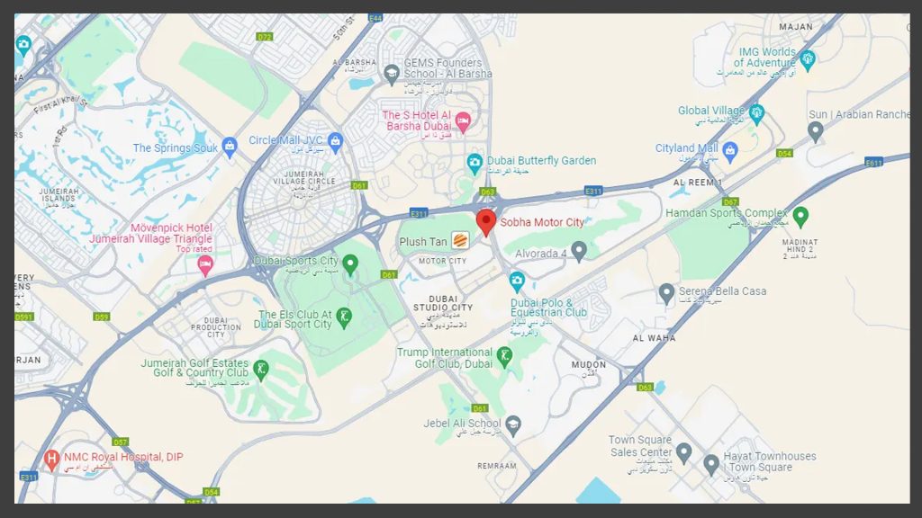 Sobha Motor City Towers master plan