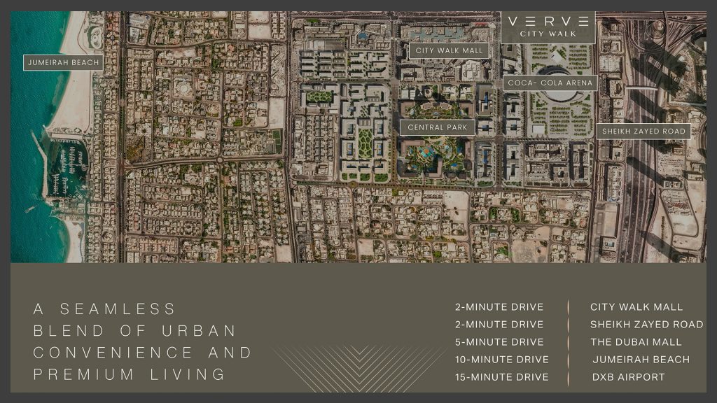 Verve City Walk by Meraas in Dubai master plan