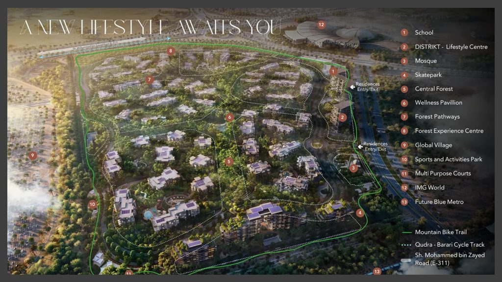 Ghaf Woods by Majid Al Futtaim at Dubailand master plan