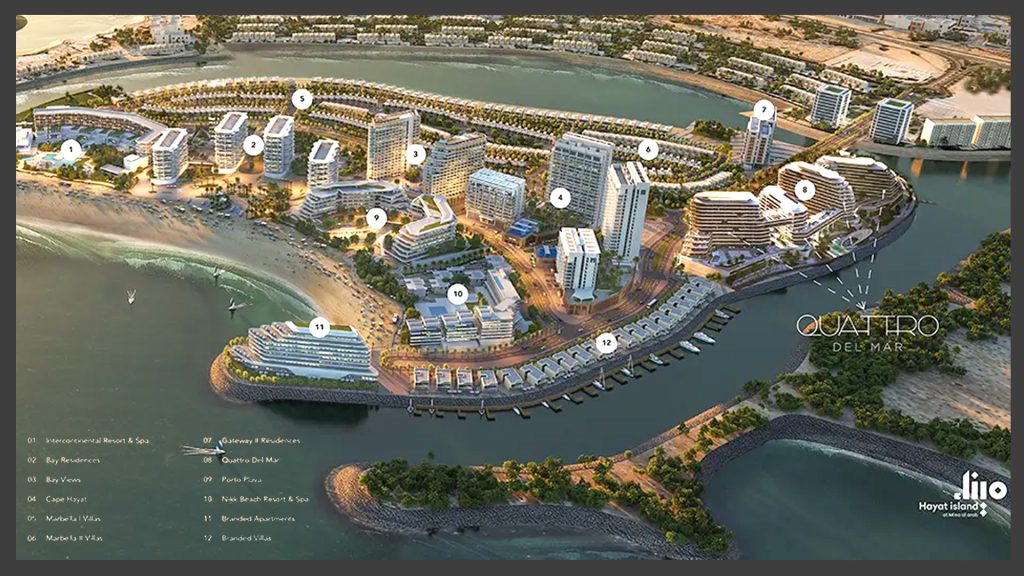 Quattro Del Mar at Hayat Island by RAK Properties Master Plan