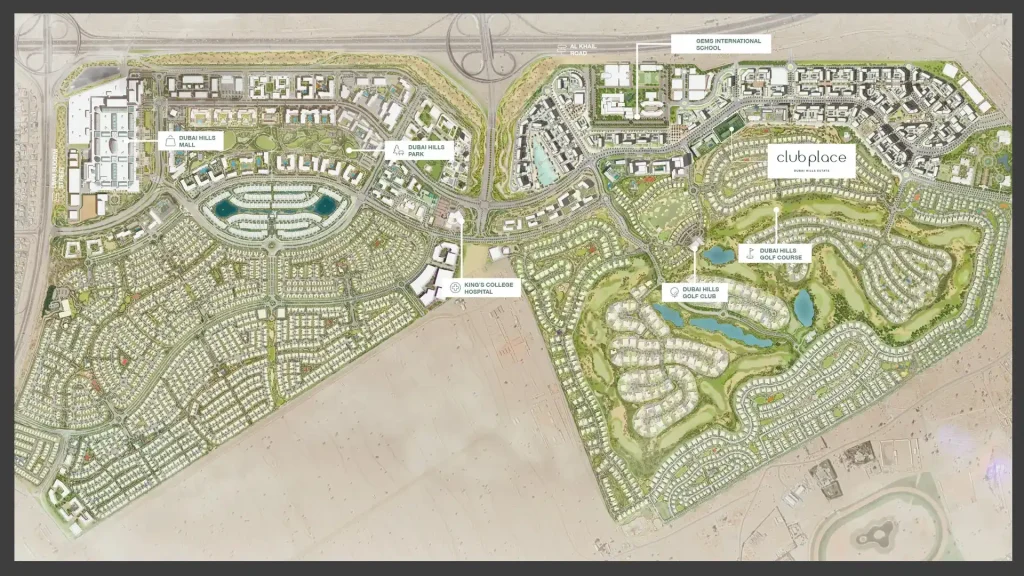 Club Place at Dubai Hills Estate master plan