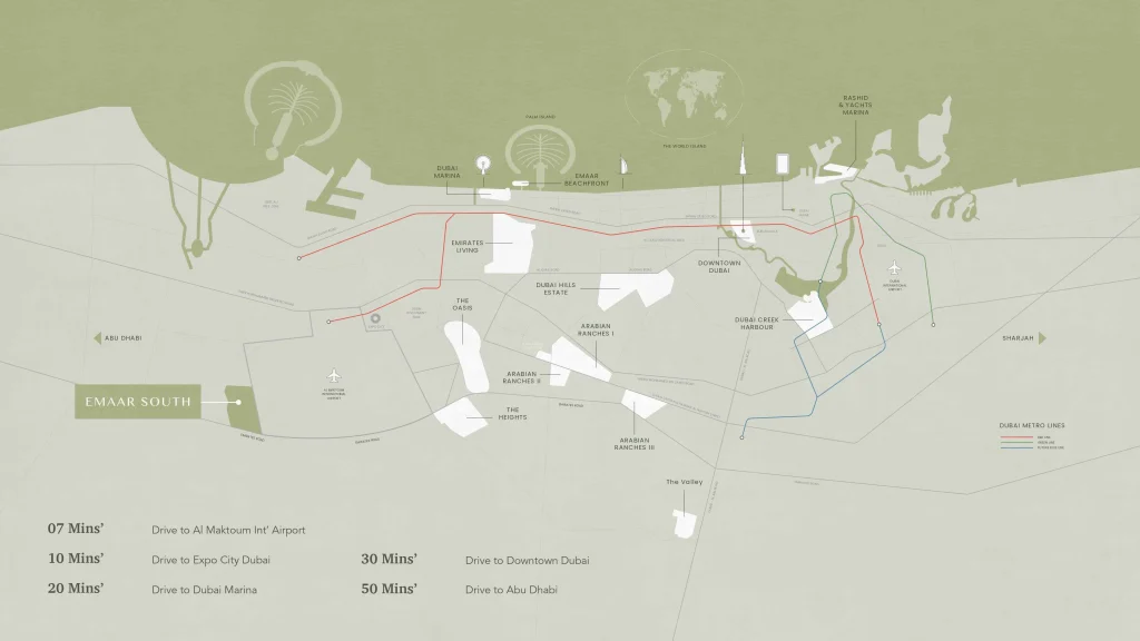 Greenridge at Emaar South Location